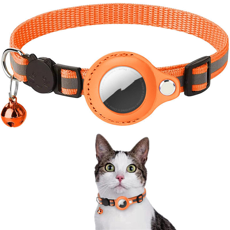 Airtag Reflective Collar Waterproof Holder Case Protective Cover Cat Dog Kitten Puppy Nylon Collar