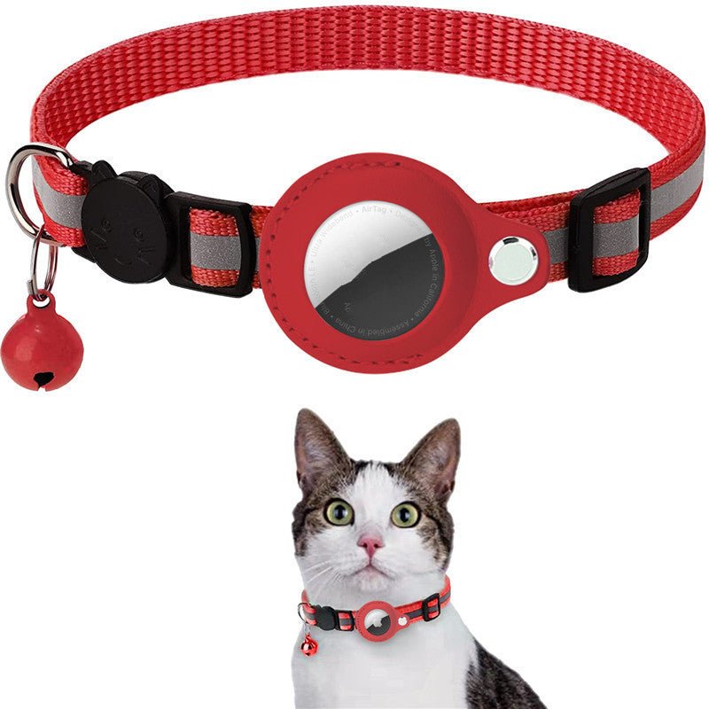 Airtag Reflective Collar Waterproof Holder Case Protective Cover Cat Dog Kitten Puppy Nylon Collar