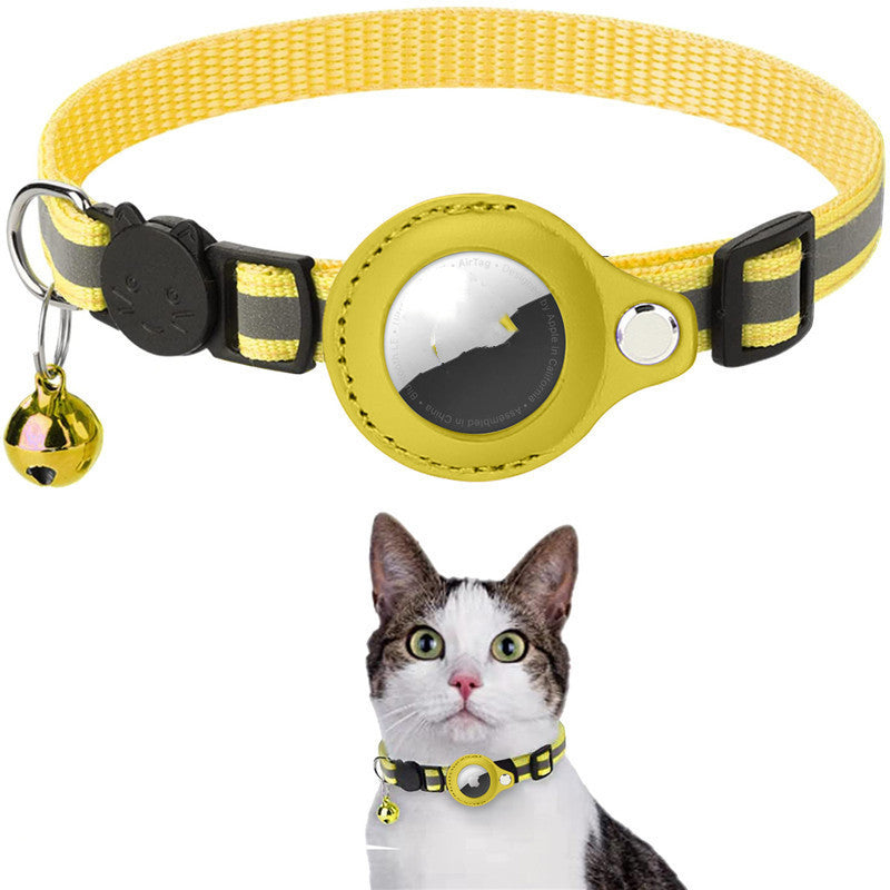 Airtag Reflective Collar Waterproof Holder Case Protective Cover Cat Dog Kitten Puppy Nylon Collar