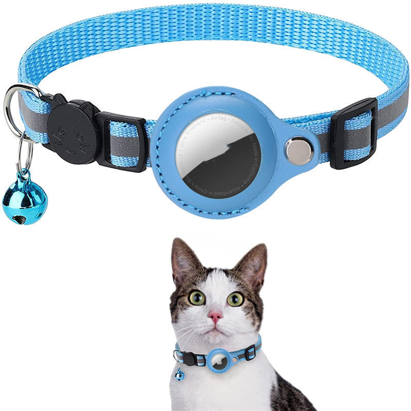 Airtag Reflective Collar Waterproof Holder Case Protective Cover Cat Dog Kitten Puppy Nylon Collar