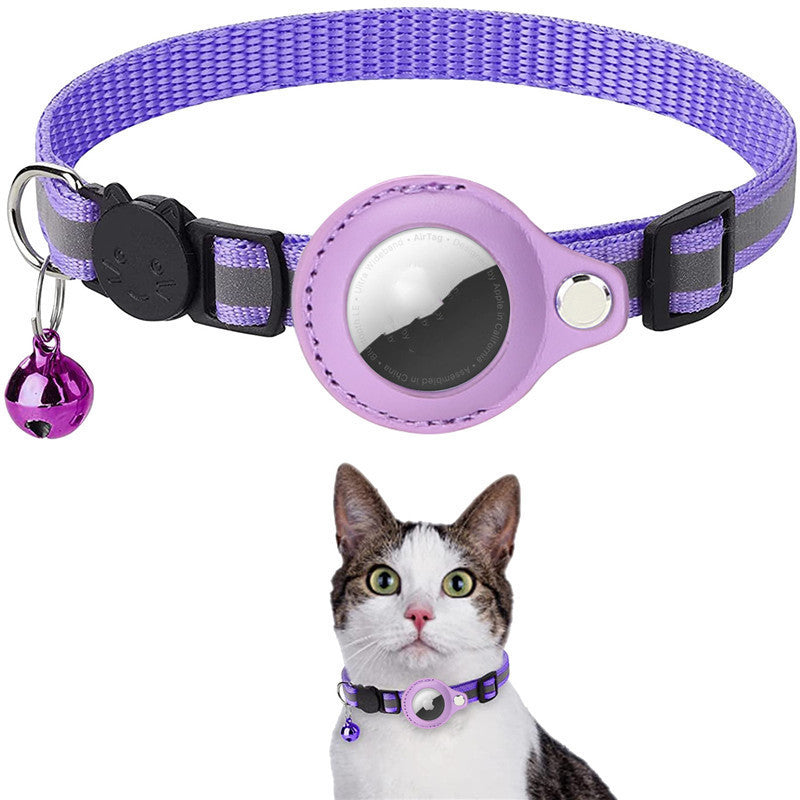 Airtag Reflective Collar Waterproof Holder Case Protective Cover Cat Dog Kitten Puppy Nylon Collar